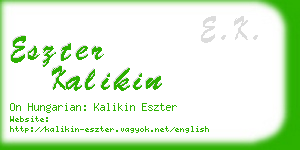 eszter kalikin business card
